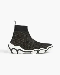 RED Valentino Glam Run High-Top-Sneakers aus Mesh Schwarz