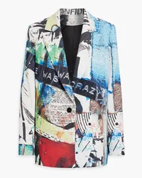 Alice + Olivia Alice OliviaDenny bedruckter Blazer aus Crêpe Bunt