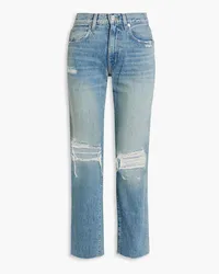 SLVRLAKE Hero hoch sitzende Jeans mit schmalem Bein inDistressed-Optik Blau