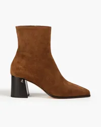 Jimmy Choo Ankle Boots aus Veloursleder mit Verzierung Braun