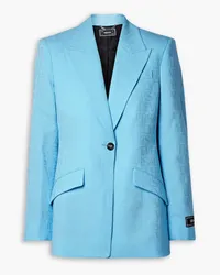 Versace Blazer aus Woll-Jacquard Blau