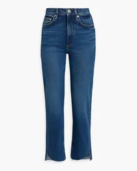 Rag & Bone Hoch sitzende Cropped Jeans mit geradem Bein Blau