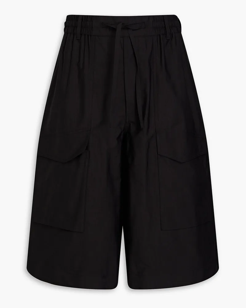 Y-3 Cargoshorts aus einer Baumwollmischung mit Reißverschlussdetails Schwarz