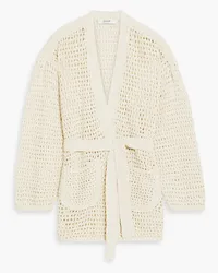 Joie Soledad Cardigan aus gehäkelter Baumwolle Weiß