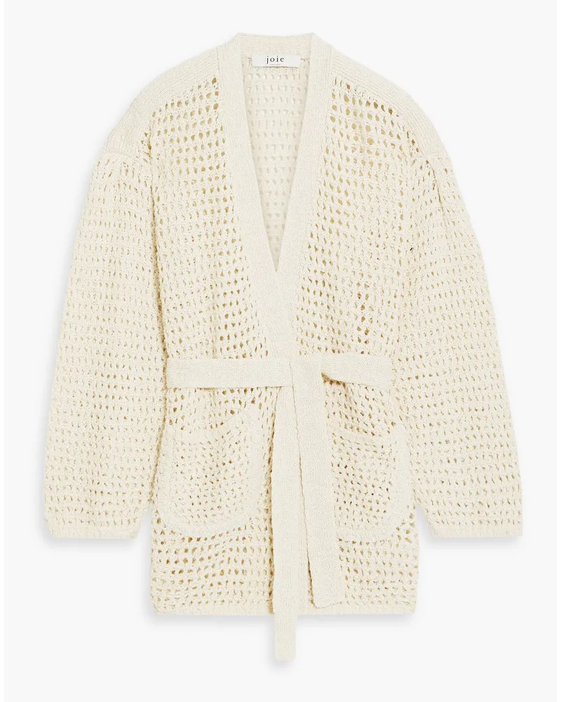 Joie Soledad Cardigan aus gehäkelter Baumwolle Weiß