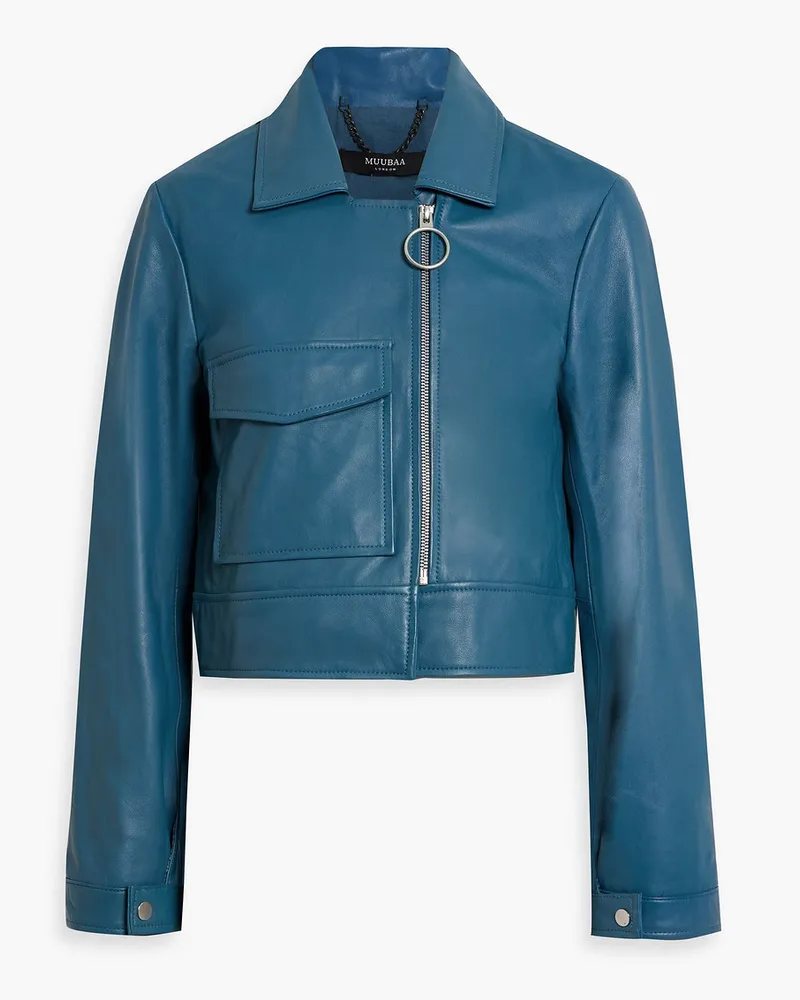 MUUBAA Lederjacke Blau