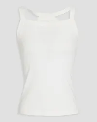 Dion Lee Wendbares Tanktop aus geripptem Baumwoll-Jersey Weiß