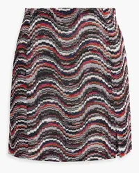 Missoni Minirock aus Metallic-Häkelstrick Schwarz