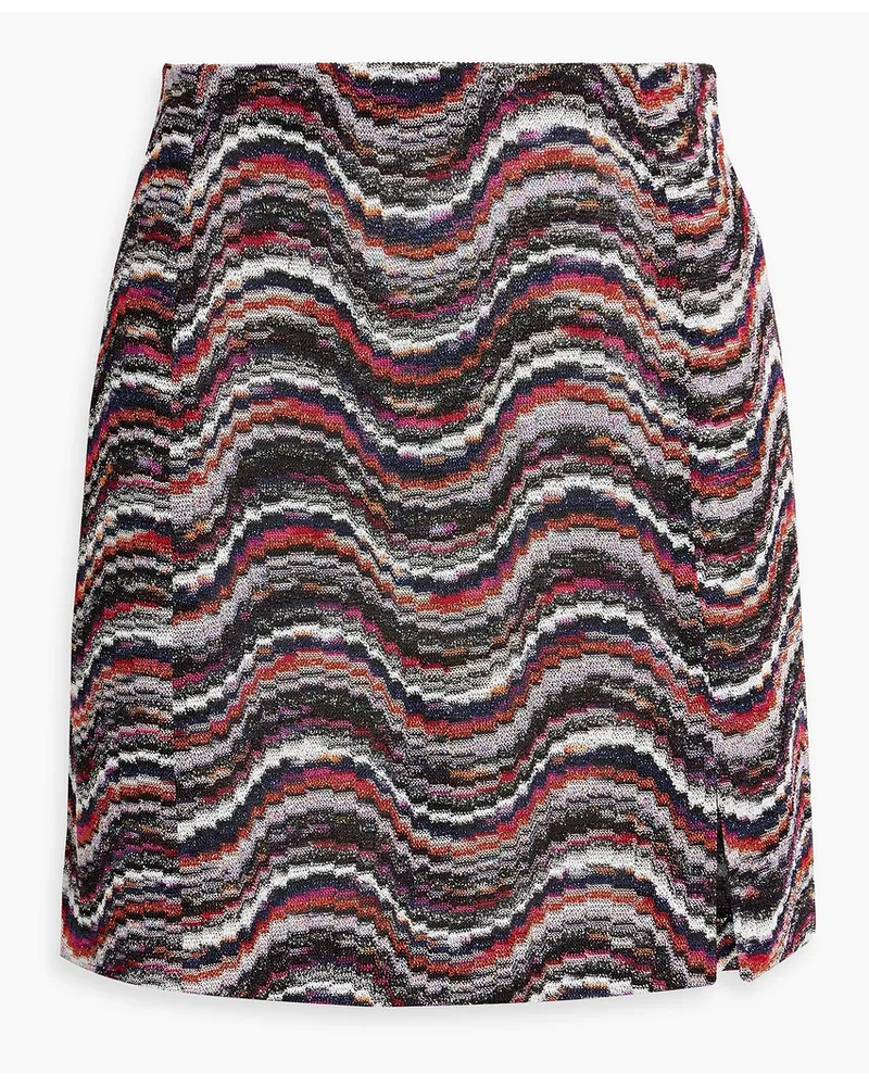 Missoni Minirock aus Metallic-Häkelstrick Schwarz