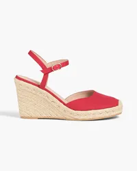 Stuart Weitzman Mykonos Espadrille-Wedges aus Canvas Rot