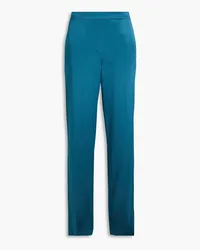 Joseph Tova Hose mit geradem Bein aus Seidensatin Blau