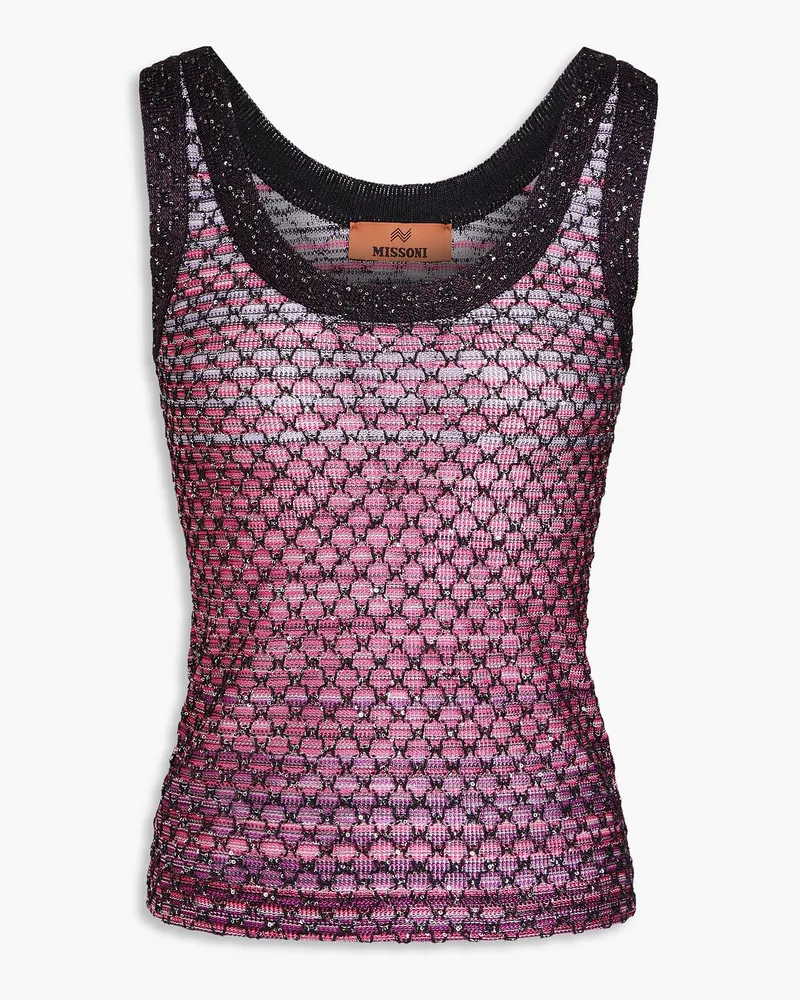 Missoni Tanktop Aus HäKelstrick Mit Verzierung Lila