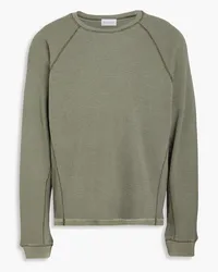 John Elliott + Co Sweatshirt aus Baumwolle inWaffelstrick Grün