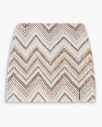 Missoni Mini-Strickrock inHäkeloptik mit Pailletten Neutral