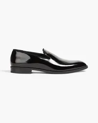 Emporio Armani Loafers aus Lackleder Schwarz