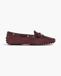 TOD'S Heaven Laccetto Loafers aus Veloursleder Lila