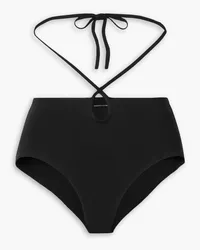 Christopher Esber Hoch sitzendes Bikini-Höschen mit Cut-outs und Bindedetail hinten Schwarz