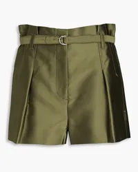 3.1 phillip lim Shorts aus glänzendem Twill Grün