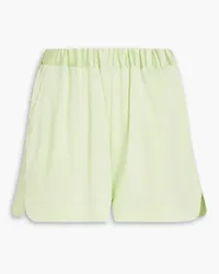 BONDI BORN Boracay Shorts aus glänzendem Crêpe-Satin Grün