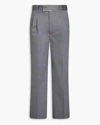 Maison Margiela Hose aus Baumwoll-Twill mit Falten Grau