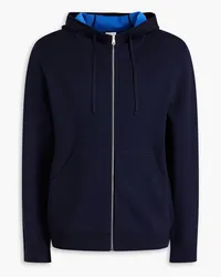 Paul Smith Hoodie aus einer Merinowollmischung mit Reißverschluss Blau