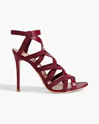 Gianvito Rossi Rachel leather sandals Burgunderrot