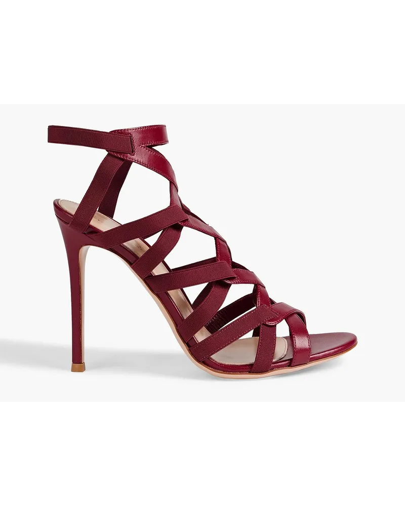 Gianvito Rossi Rachel leather sandals Burgunderrot