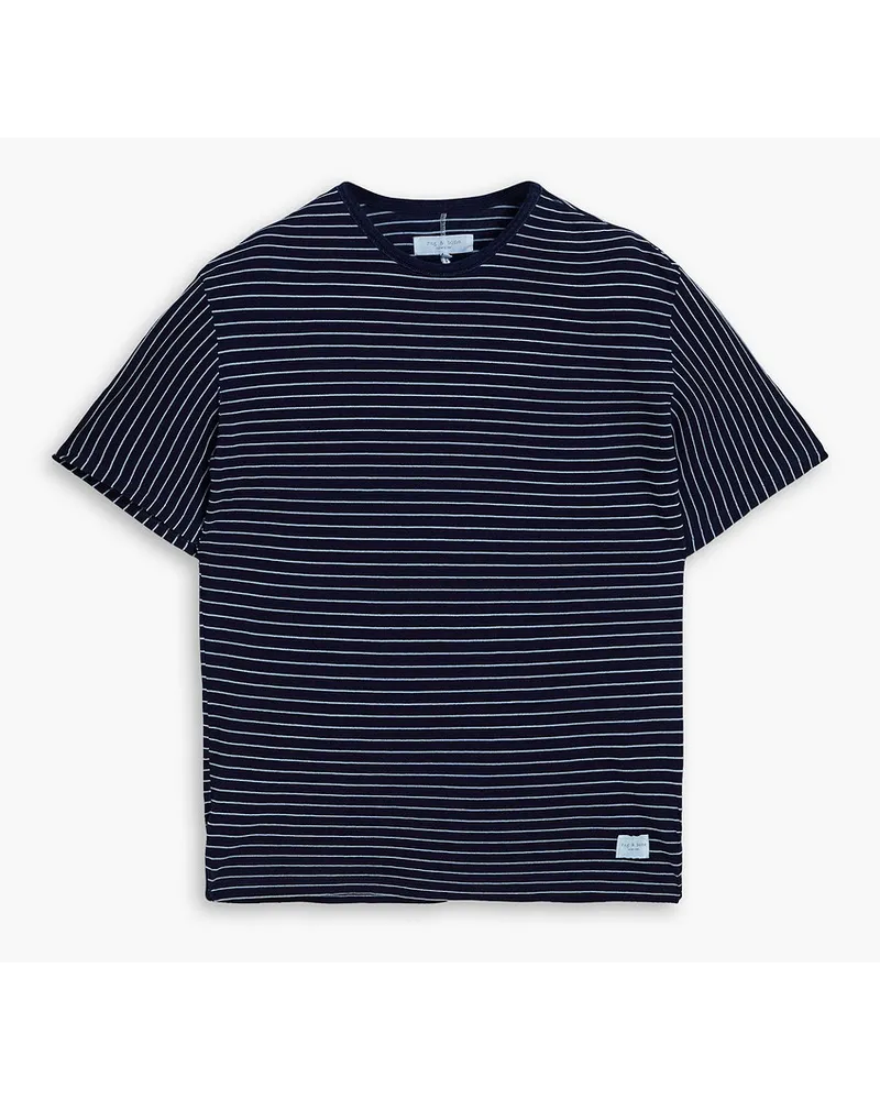 Rag & Bone T-Shirt aus Baumwoll-Jersey mit Streifen Blau