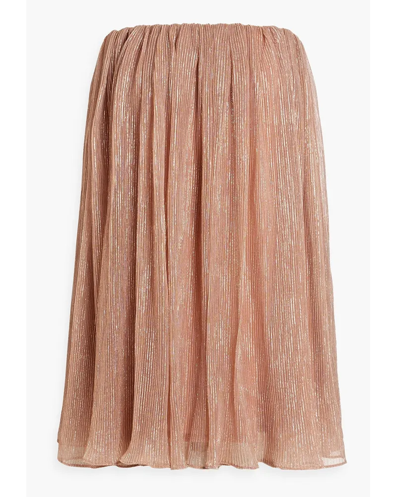 Caroline Constas Josie trägerloses Minikleid aus plissiertem Tüll mit -Effekt Metallic