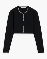 Alexander Wang Cropped Cardigan aus Stretch-Strick Schwarz