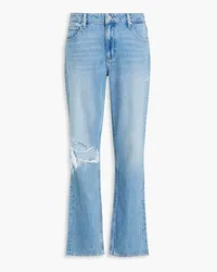 Paige Hoch sitzende Jeans mit geradem Bein Blau