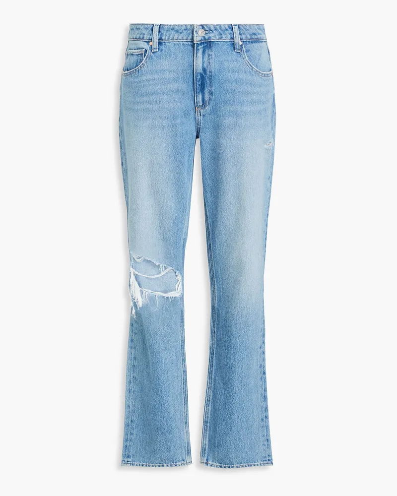 Paige Hoch sitzende Jeans mit geradem Bein Blau