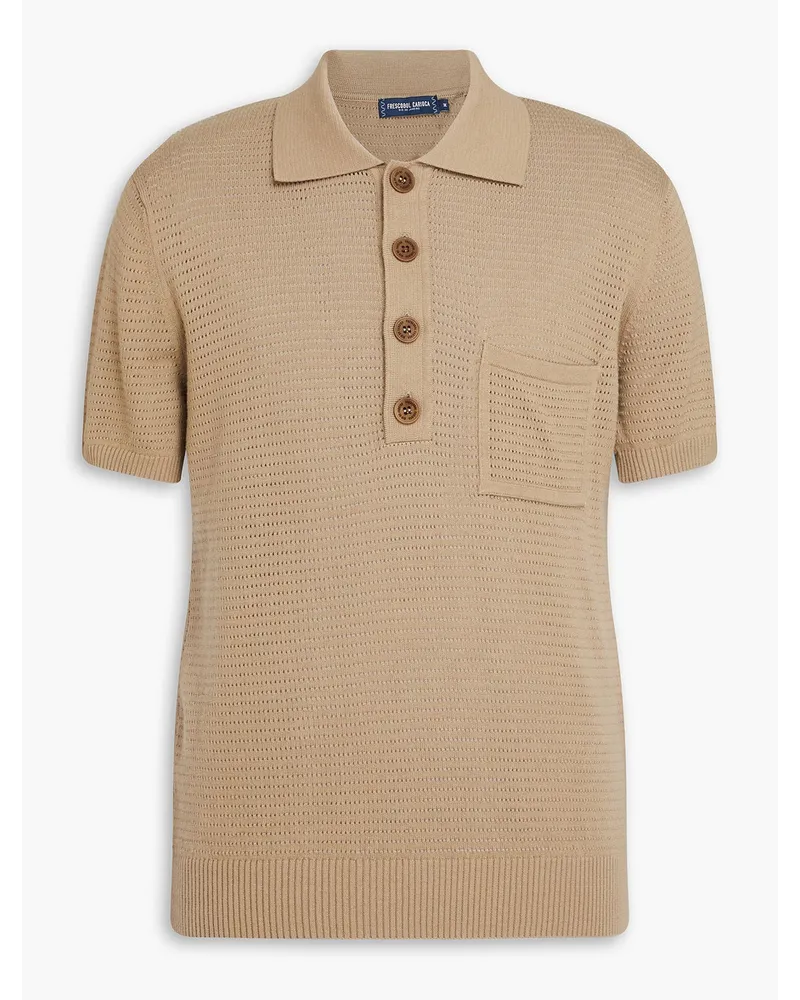 Frescobol Carioca Clemente Poloshirt aus Baumwolle inPointelle-Strick Neutral