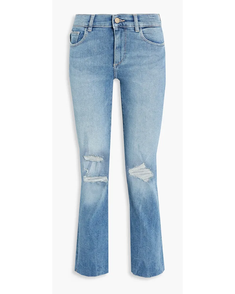 DL1961  Mara halbhohe Cropped Jeans mit schmalem Bein inDistressed-Optik Blau