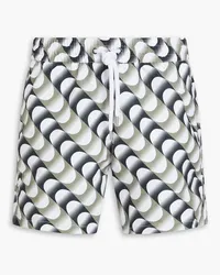 Frescobol Carioca Helaconia kurze Badeshorts mit Print Grün