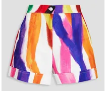 Shorts aus Jacquard mit Print