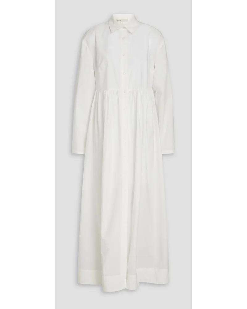 Onia Hemdkleid aus Popeline aus einer Tencel™-Baumwollmischung inMidilänge Weiß