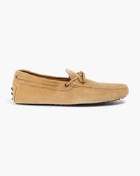 TOD'S Drivers aus Veloursleder Neutral