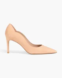 Stuart Weitzman Stuart 85 Pumps aus Veloursleder Neutral