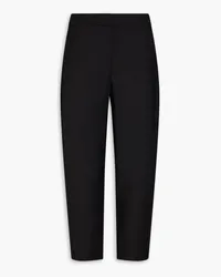 tibi Cropped Karottenhose aus Webstoff Schwarz