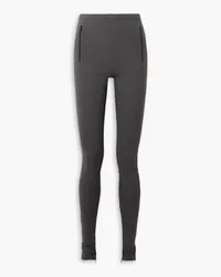 WARDROBE.NYC Leggings aus Stretch-Ponte Grau