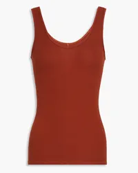 Enza Costa Tanktop aus geripptem Jersey Rot