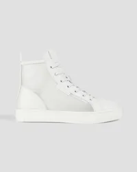 Gianvito Rossi Leather high-top sneakers Weiß