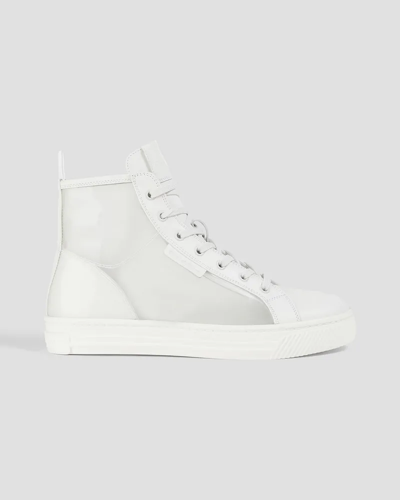 Gianvito Rossi Leather high-top sneakers Weiß