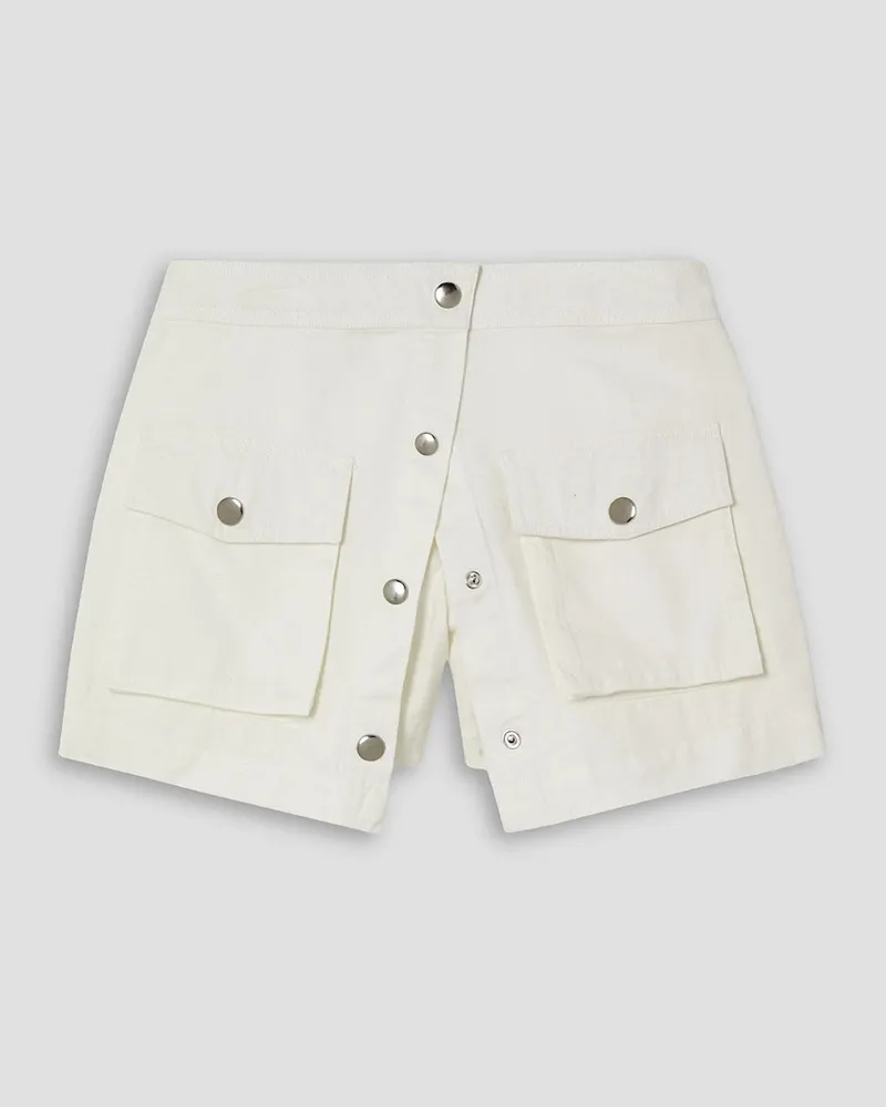 STAUD Tamara mehrlagige Shorts aus Baumwoll-Twill Weiß