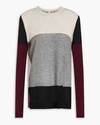 Autumn Cashmere Kaschmirpullover inColour-Block-Optik Grau