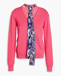 Emilio Pucci Wollpullover mit Cut-outs und Schluppe Pink