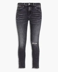 Rag & Bone Cate tief sitzende Cropped Skinny Jeans inDistressed-Optik Schwarz