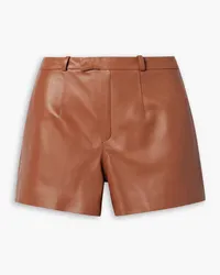 Zeynep Arcay Camille Rowe Shorts aus Leder Braun