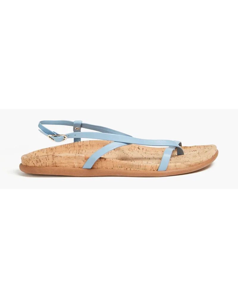 Ancient Greek Sandals Aimilia Sandalen aus Leder Blau